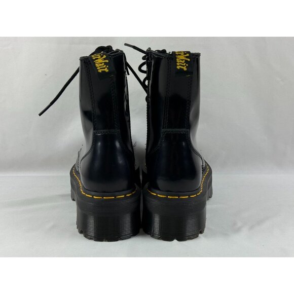 NEW 7 US Womens/ 6 US Mens Dr. Martens Jadon Black Polished Smooth Leather Platf - Picture 3 of 10